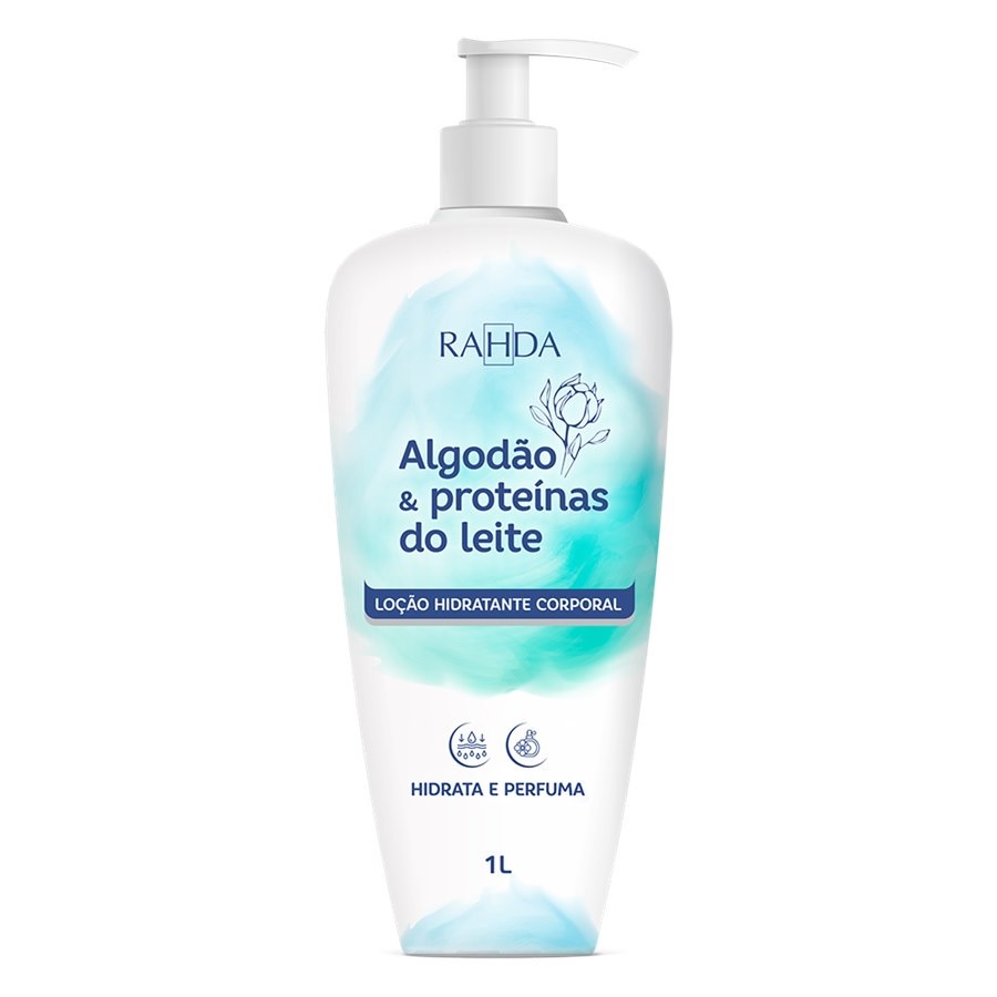 Loção Corporal RAHDA Algodão e Proteínas do Leite 1L 2unidades | Shopee ...