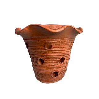 Vaso Cerâmica de Orquídea Furado para Parede 19x14cm