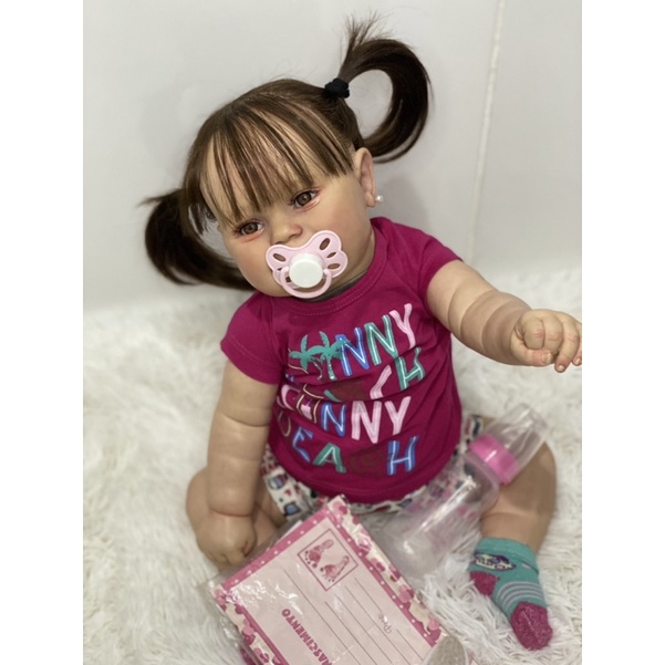 Boneca Bebê Reborn 17 Polegadas Realista Menina Recém Nascida Bebê Realista  Real Toque Macio Maddie Com Cabelo Enraizado À Mão Alta Qualidade Feito À  Mão Aa220325 De $259,02