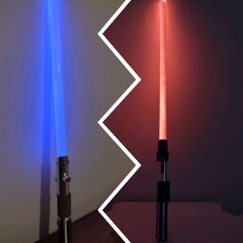 SABRES DE LUZ AZUL + VERMELHO 87 CM CADA | Shopee Brasil