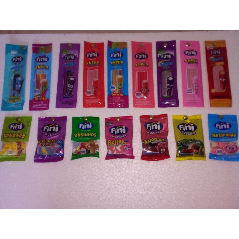 finis kit com 16 unidades variedades de sabores balas com 15g | Shopee ...