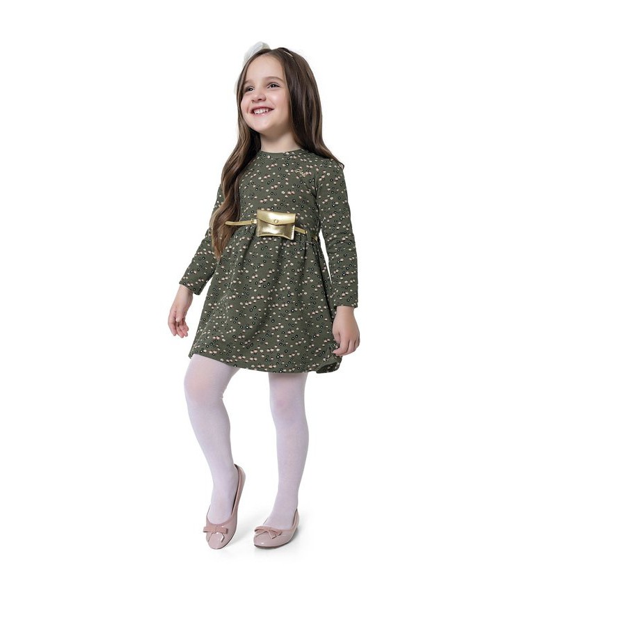 Vestido de best sale manga longa infantil