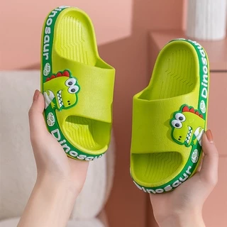 Chinelo Infantil Unissex Antiderrapante Com Sola Flexível Estampa De Dinossauro