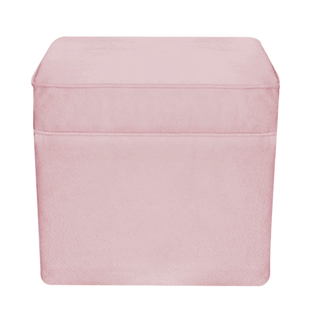 Puff Quadrado Gabi Cor: Suede Rosa Bebe | Shopee Brasil