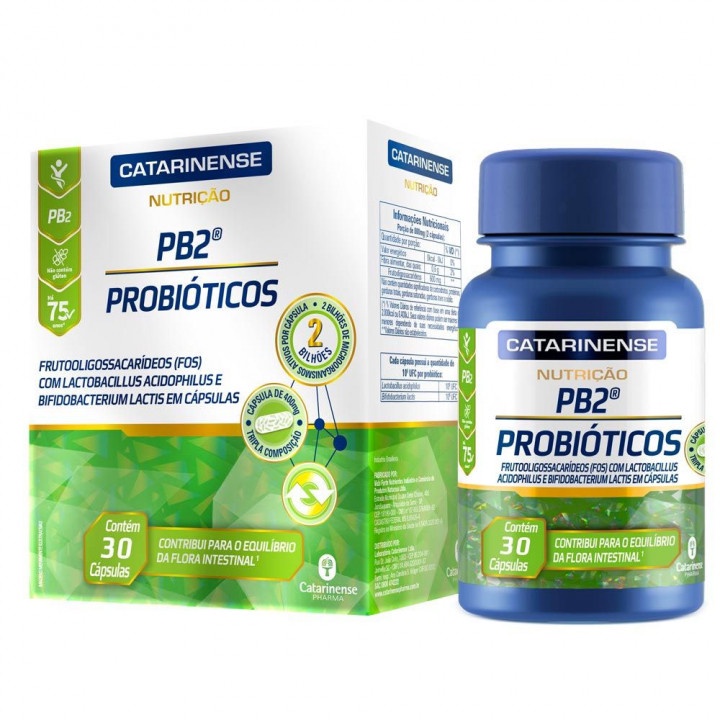Probióticos PB2 com 30 cápsulas | Shopee Brasil