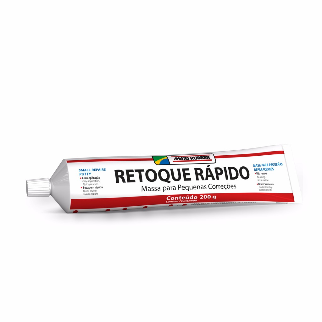 Retoque Rápido Massa para Pequenos Reparos Maxi Rubber 200gr