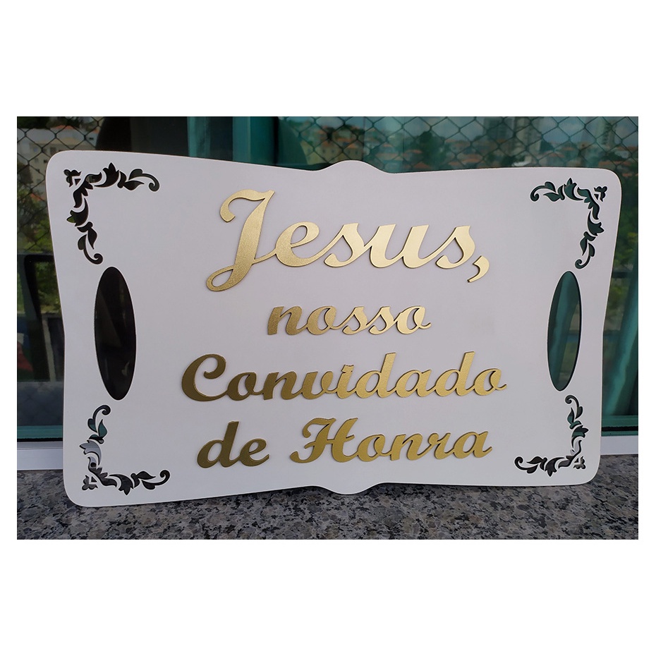 Placa Jesus Nosso Convidado De Honra - Tamanho Grande 50x30cm | Shopee ...