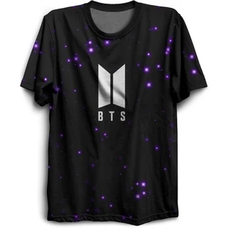 Camiseta Bts preta galaxia