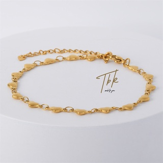 [TBK 18K Pulseira De Ouro E Acessórios De Tornozeleira Para Mulheres 193B