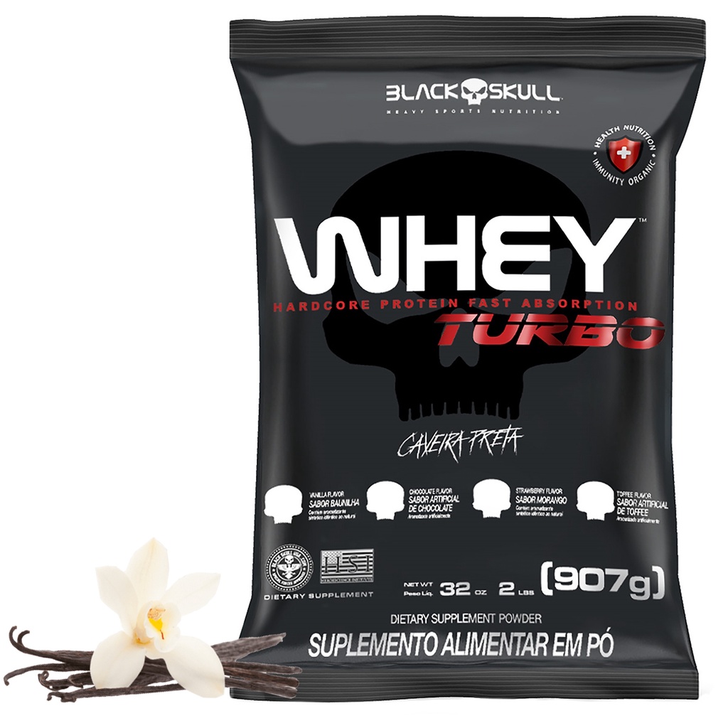 Whey 900g Turbo – Black Skull