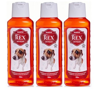 Shampoo Anti Pulgas Carrapato Cachorro Dog Caes 500ml cada Banho Pet - Combo Kit Com 3 Unidades