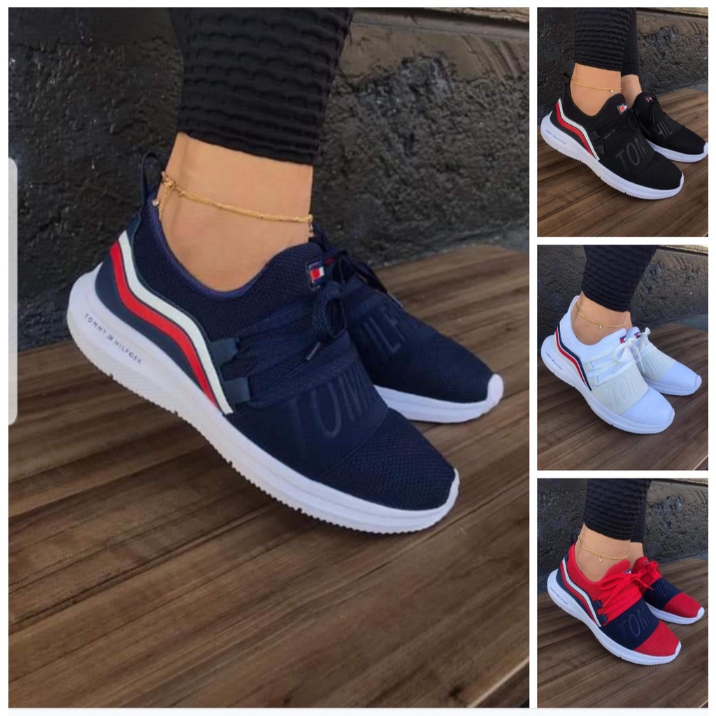 tenis tommy hilfiger feminino academia caminhada calçados primeira linha