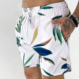 Short Masculino Elastano Floral Várias Estampas