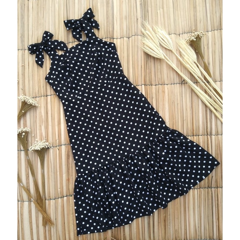 Vestido midi hot sale de bolinhas