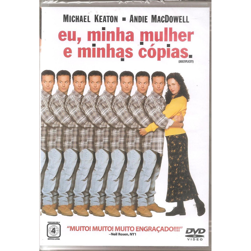 Dvd Eu Minha Mulher E Minhas Copias Michael Keaton Andie Macdowell Original Novo Shopee