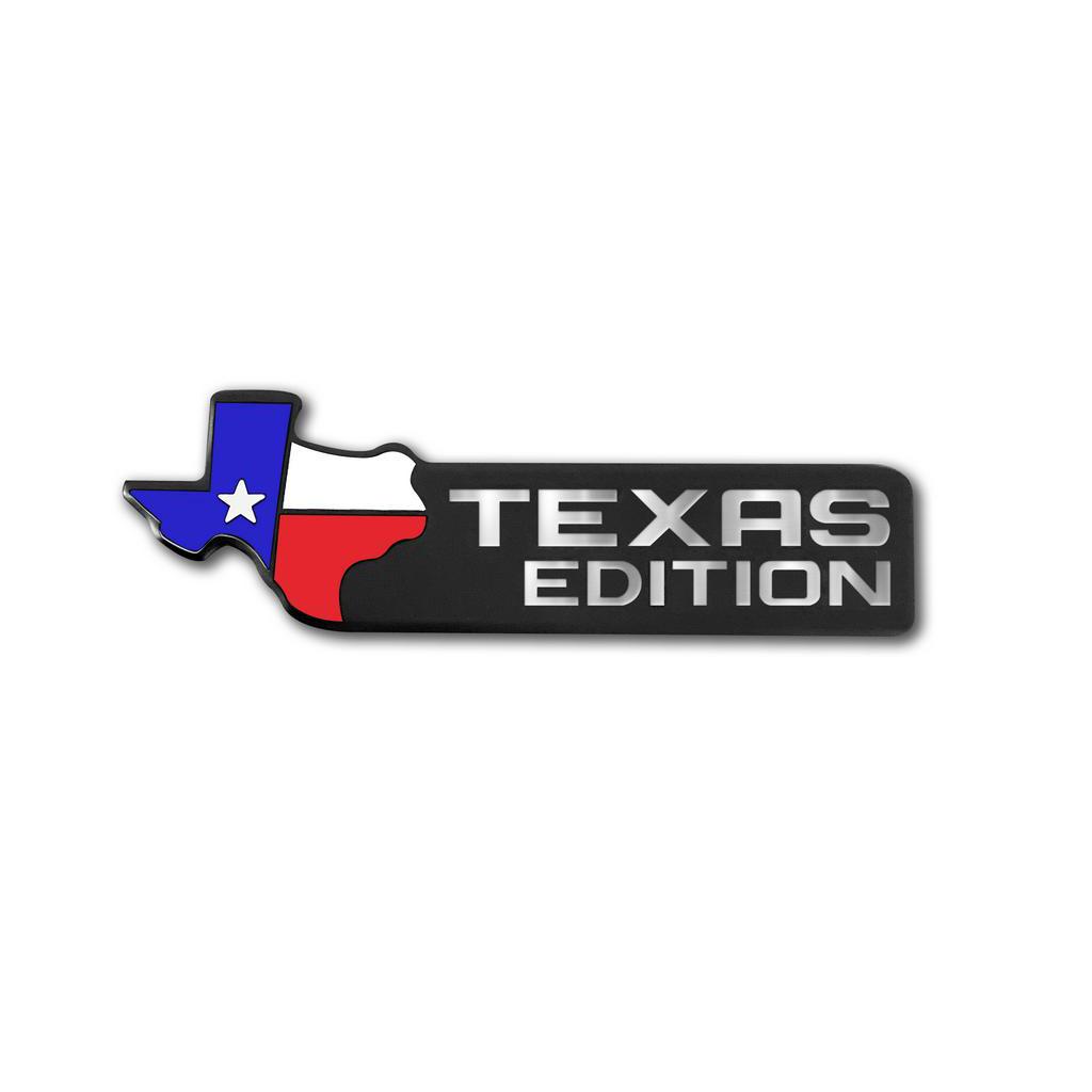 Emblema Texas Edition Americano Dodge Ram F250 Ranger Ford Preto Fosco com Prata