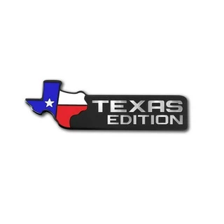 Emblema Texas Edition Americano Dodge Ram F250 Ranger Ford Preto Fosco com Prata