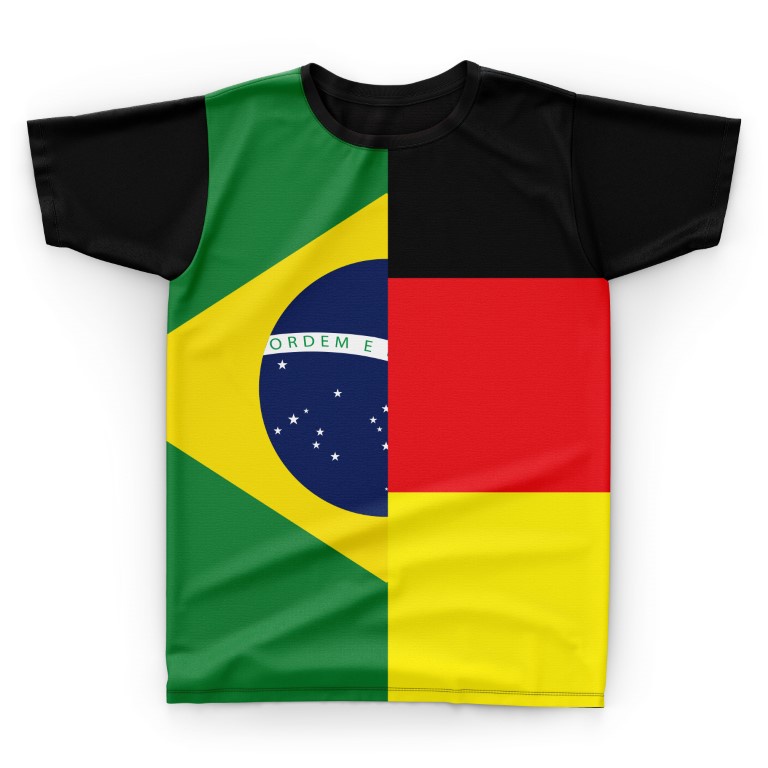 Camiseta Camisa Brasil Alemanha Bandeiras Países Flag - X27