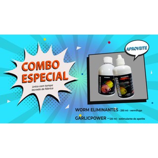 combo especial Quarentena 1 worm eliminates 250ml +1 gralic power 120ml