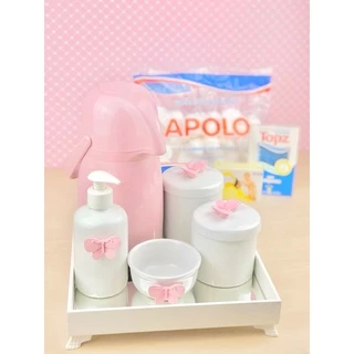 Kit Higiene Bebê Porcelana Completo Temas Rosa Garrafa Térmica 500 Rosa + Brinde em Oferta na Shopee