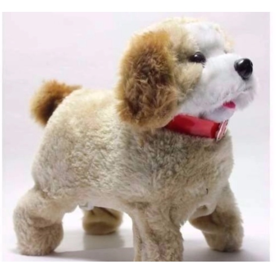 Cachorrinho Pelúcia Puppy Anda Late Cambalhotas Cachorro Divertido Fofo