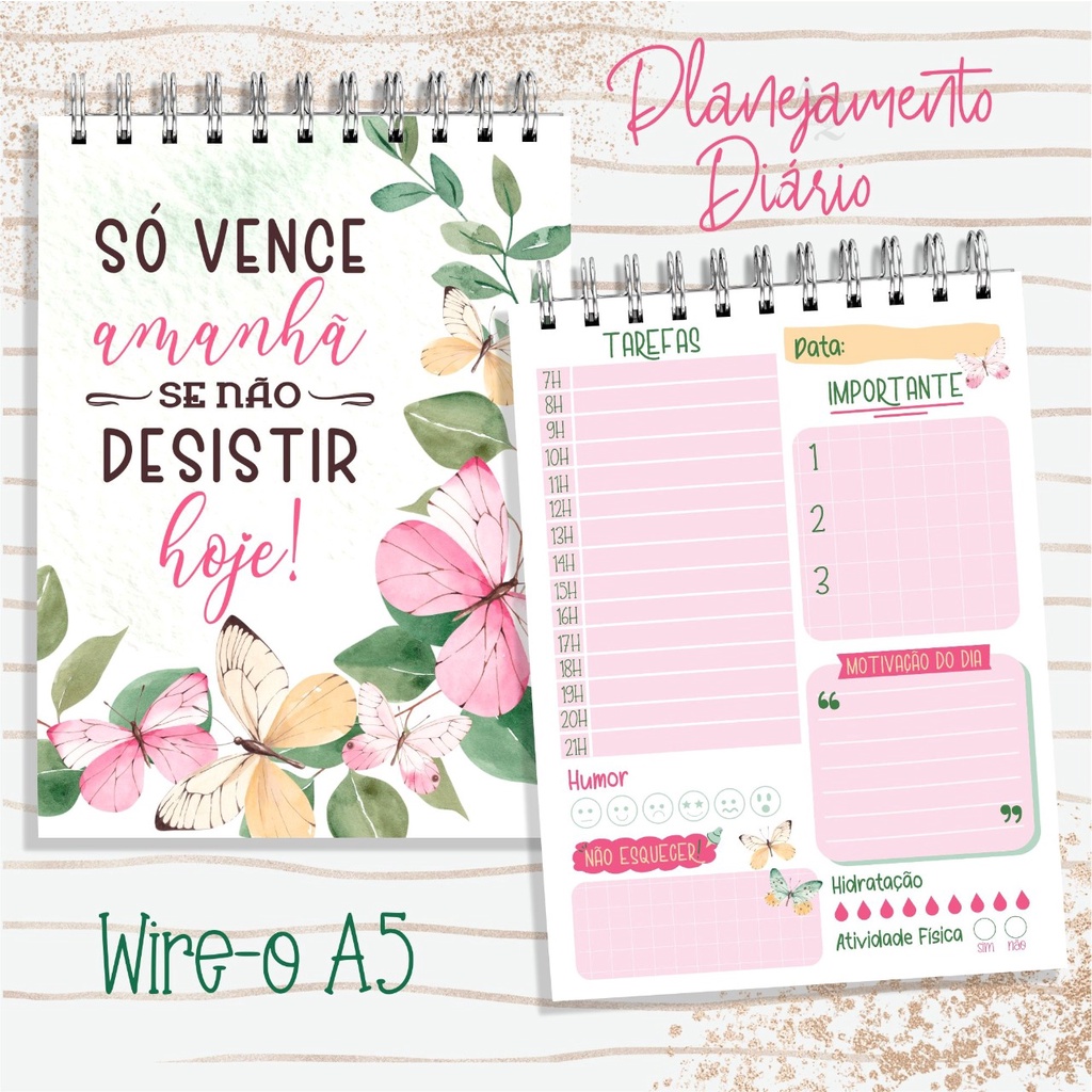 Planner Diário / Caderno de Planejamento - Organize Sua Vida | Shopee ...