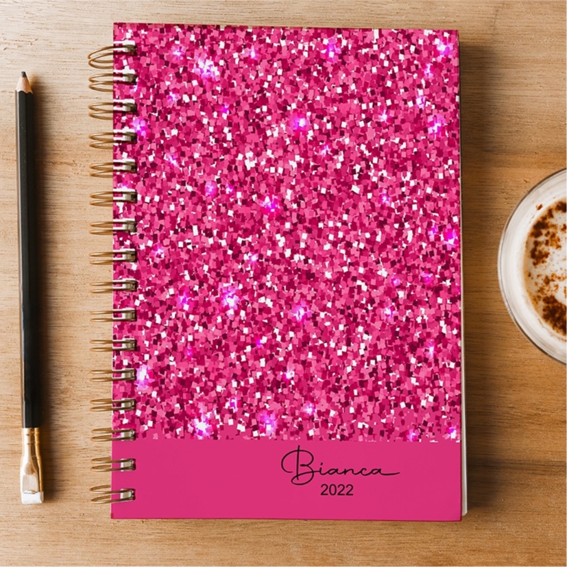 Agenda Personalizada Pink Com O Seu NOME 2022 | Shopee Brasil