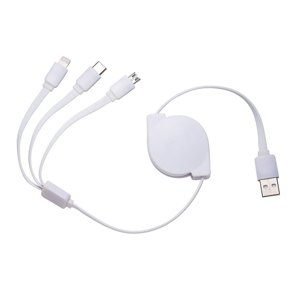 Cabo De Carregar Retrátil 3 Em 1 Usb X iPhone/android/tipo-c