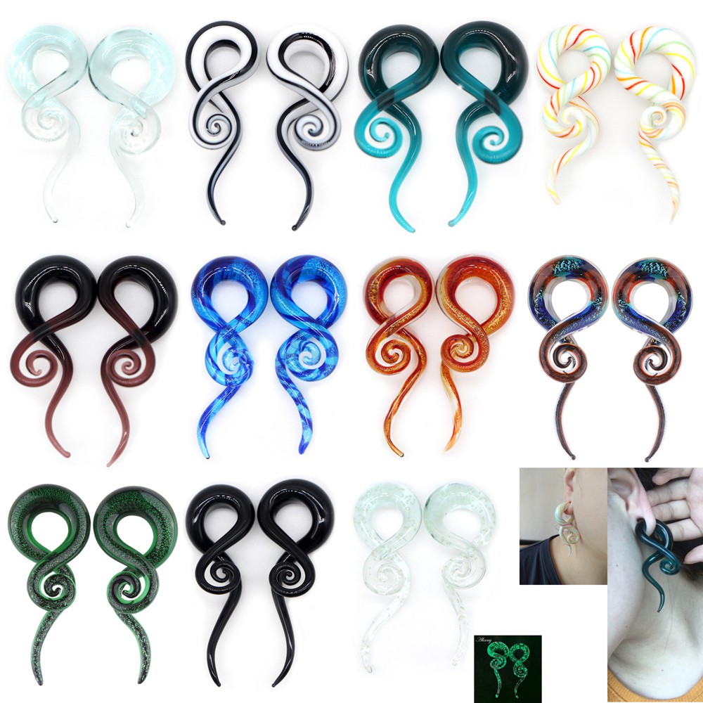 Plug Oreille UV Acrylique Green Jelly - Cône Droit Expander Piercing 6mm à 16mm