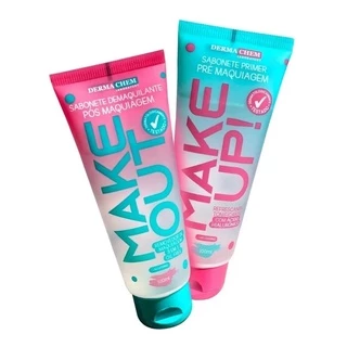 Kit Sabonete Primer Make Up Pré Maquiagem + Demaquilante Pós Maquiagem Make Out Dermachem