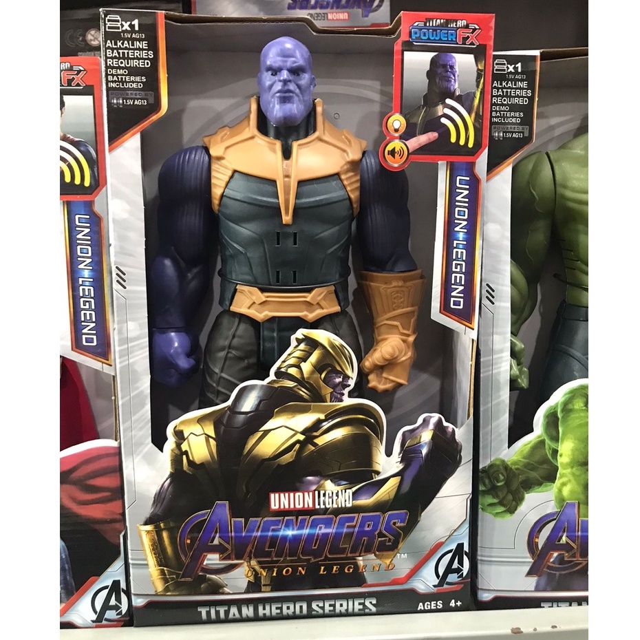 Boneco Grande Articulado do Thanos Marvel, 30 cm com Luz e Som, Os ...