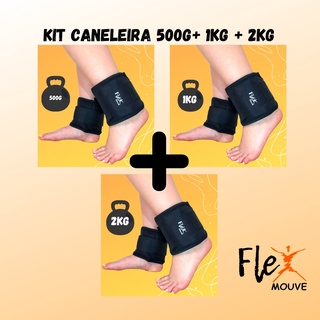 Kit Caneleira Peso Tornozeleira 500g + 1kg + 2kg Exercício Musculação Envio para todo o Brasil!