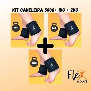 Kit Caneleira Peso Tornozeleira 500g + 1kg + 2kg Exercício Musculação Envio para todo o Brasil!