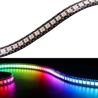 1M WS2812B Fita led 144 pixels/leds/m Smart 5050 RGB , PCB Preta/Branca , WS2812 IC ; IP30/IP65/IP67 DC5V