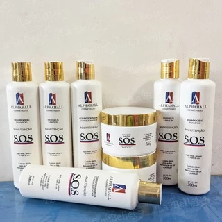 Combo Tratamento Reconstrução dobrada Kit SOS Manutenção Alphahall