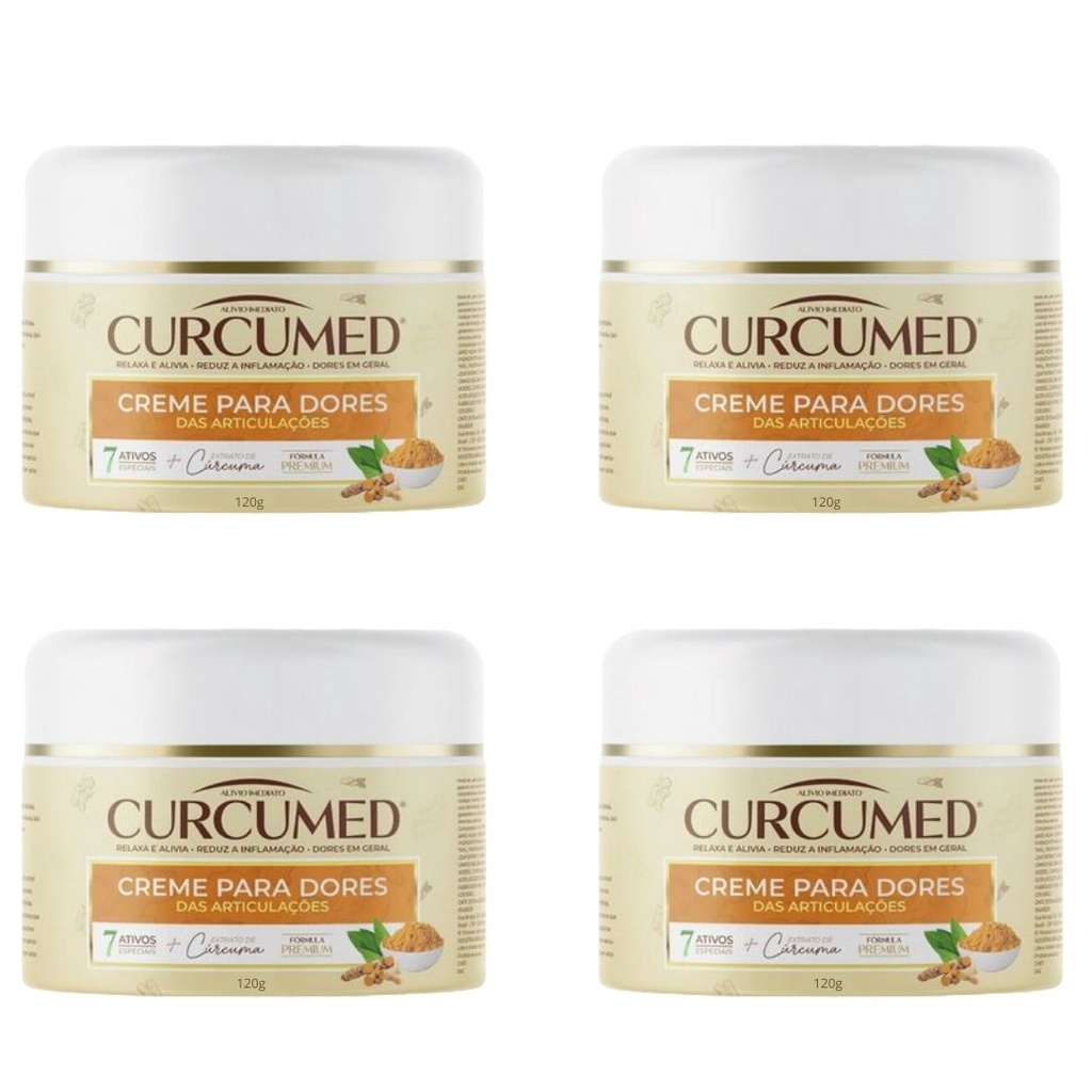 Kit 4 Creme Curcumed para Dores Junta Muscular Articulada | Shopee Brasil