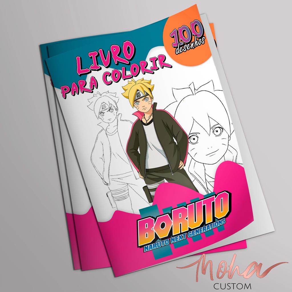 Livro Para Colorir Boruto - 100 Desenhos | Shopee Brasil