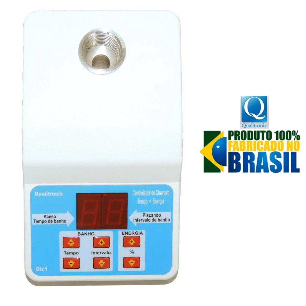 Controlador e Temporizador Timer Digital P/ Chuveiro Elétrico 110v 220v QTC1