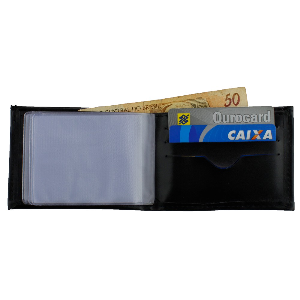 Carteira Slim Masculina / Carteira Fina com Porta-Cartão