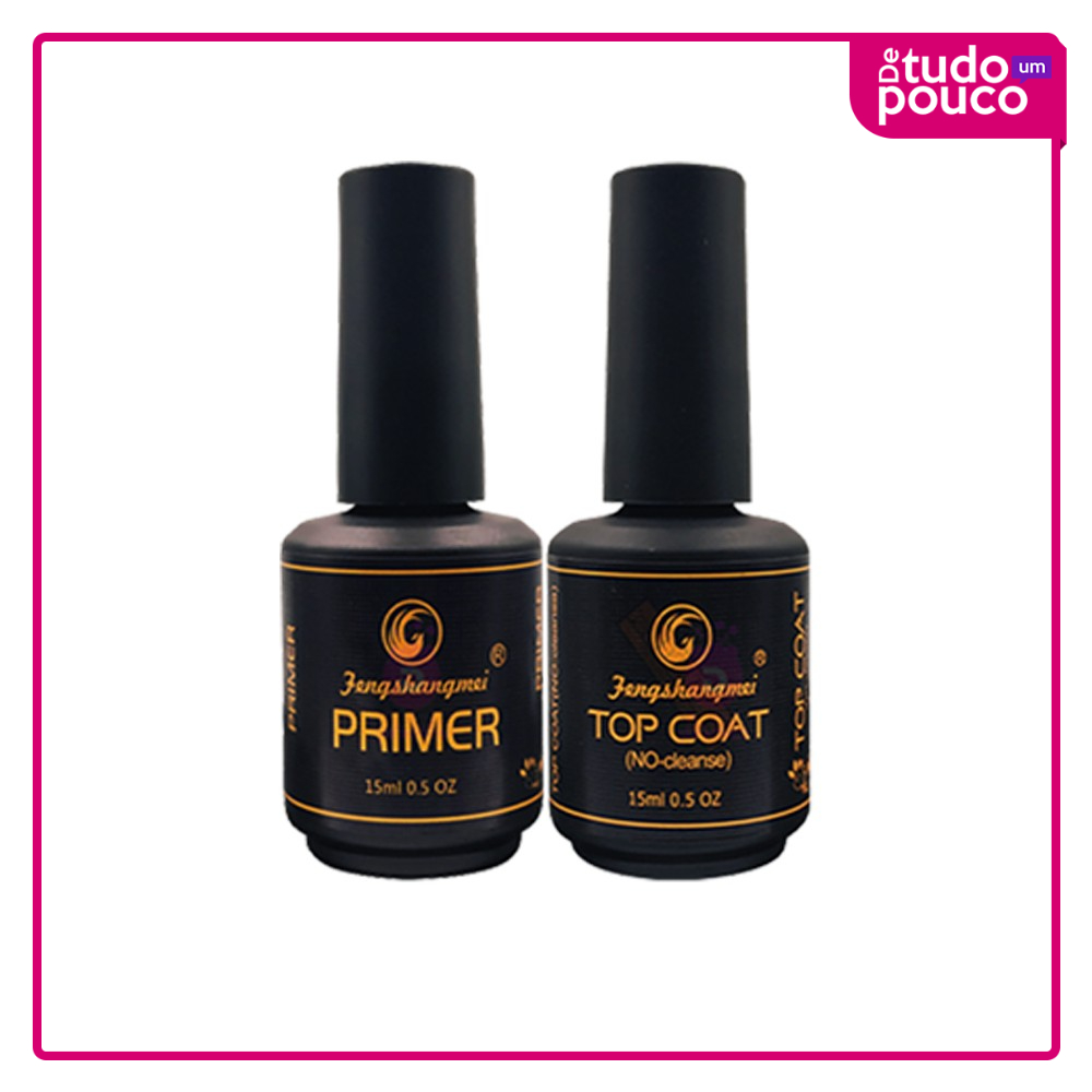 Kit Pretinho Poder Fengshangmei Top Coat E Primer Shopee Brasil