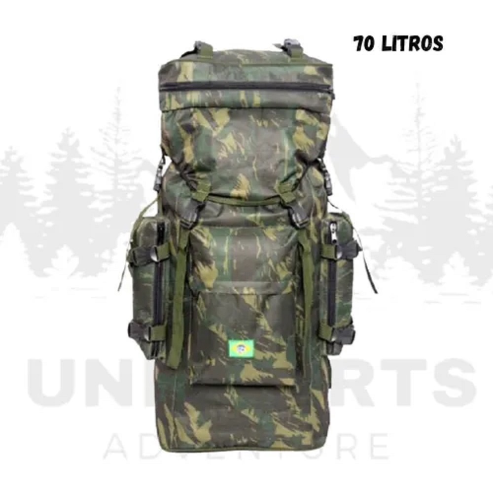 Mochila Cargueira Camping Trilhas Viagem 70 Litros Camuflada | Shopee ...