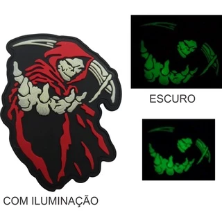 Patch Ceifador Morte NEON Emborrachado Airsoft - Ponto militar