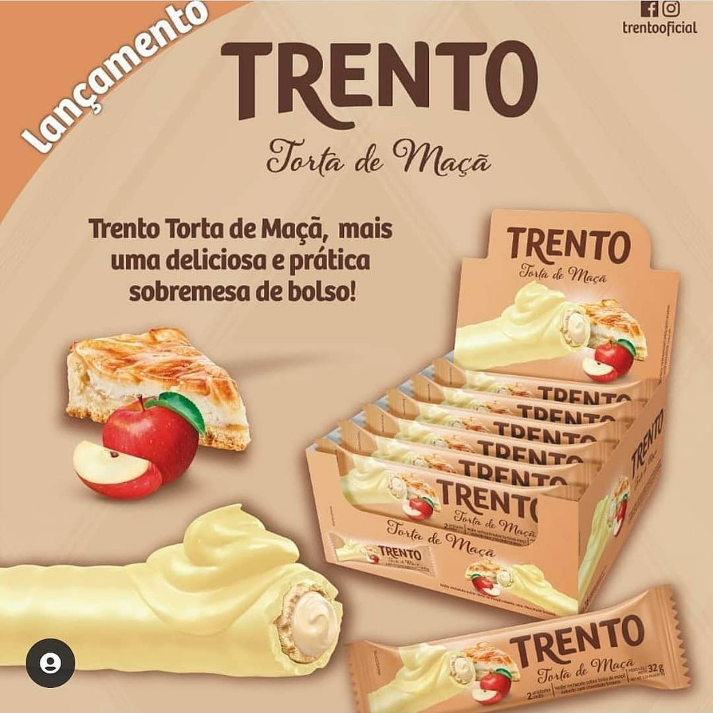 Display Trento Chocolate Torta De Maça 512g 16 X 32g Peccin Original  7896306623233