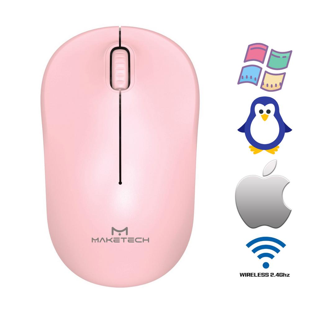 Mouse Sem Fio Rosa Maketech Mw-0887r 2,4 Ghz 10 Mt Alcance | Shopee Brasil