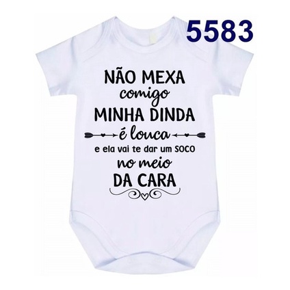 Body Bebê Personalizado Não Mexa Comigo Minha Dinda C- 5583