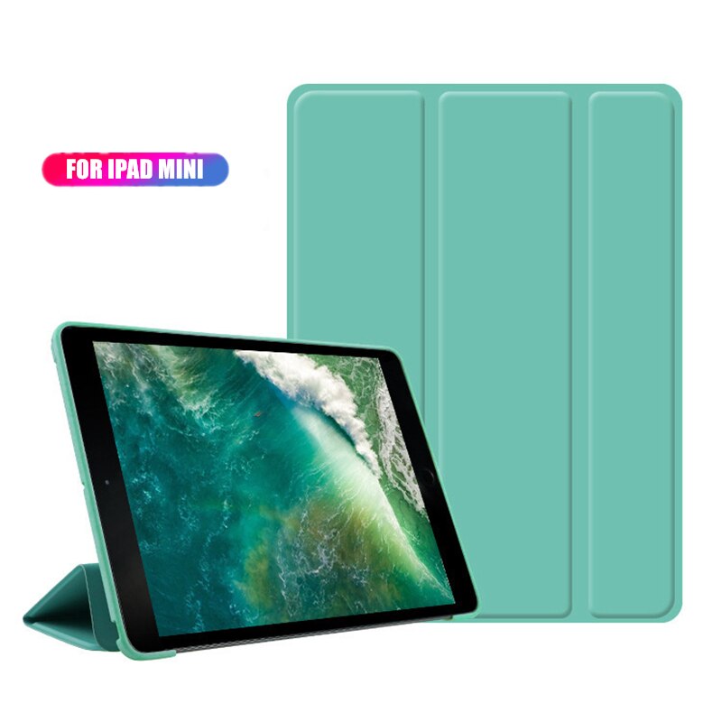 Capa Protetora Com Três Dobras Para Ipad Mini 1 2 3 4 5 7.9 Polegadas Capa Funda De Silicone Para Ipad Mini 5 4