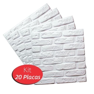 20 Placas Decorativas 3d Revestimentos 50x50 Parede 0,5 Tijolinho Ambiente Aconchegante Decoração