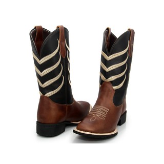 Bota Texana Masculina Country Bico Quadrado Escama