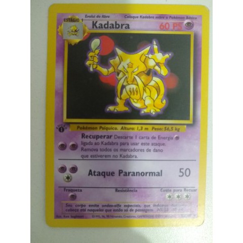 Kadabra Edition One - Coleção Básica / Base Set (32/102) - 1 unidade - Pokemon TCG