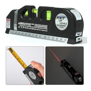 Nível A Laser 3 Linhas Trena Régua Profissional Nivelador Level Pro3 laser